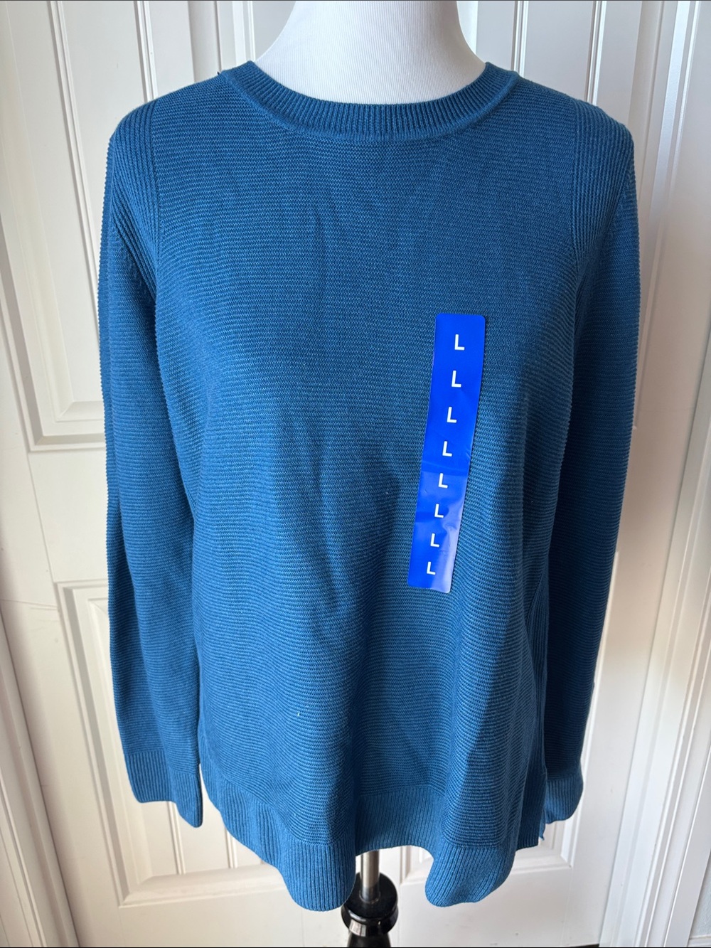 Teal Crewneck Knit Sweater